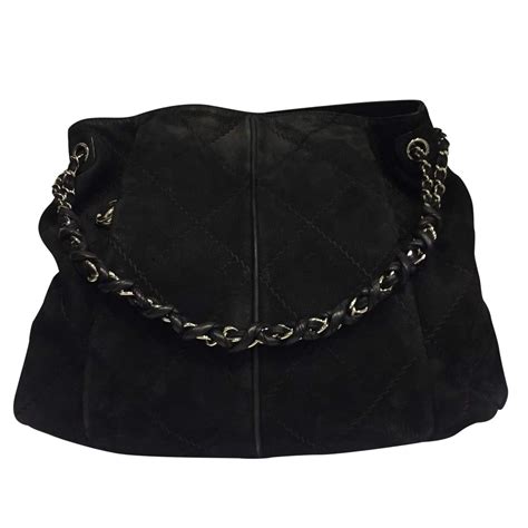 chanel black suede bag|chanel shoulder bag ioffer.